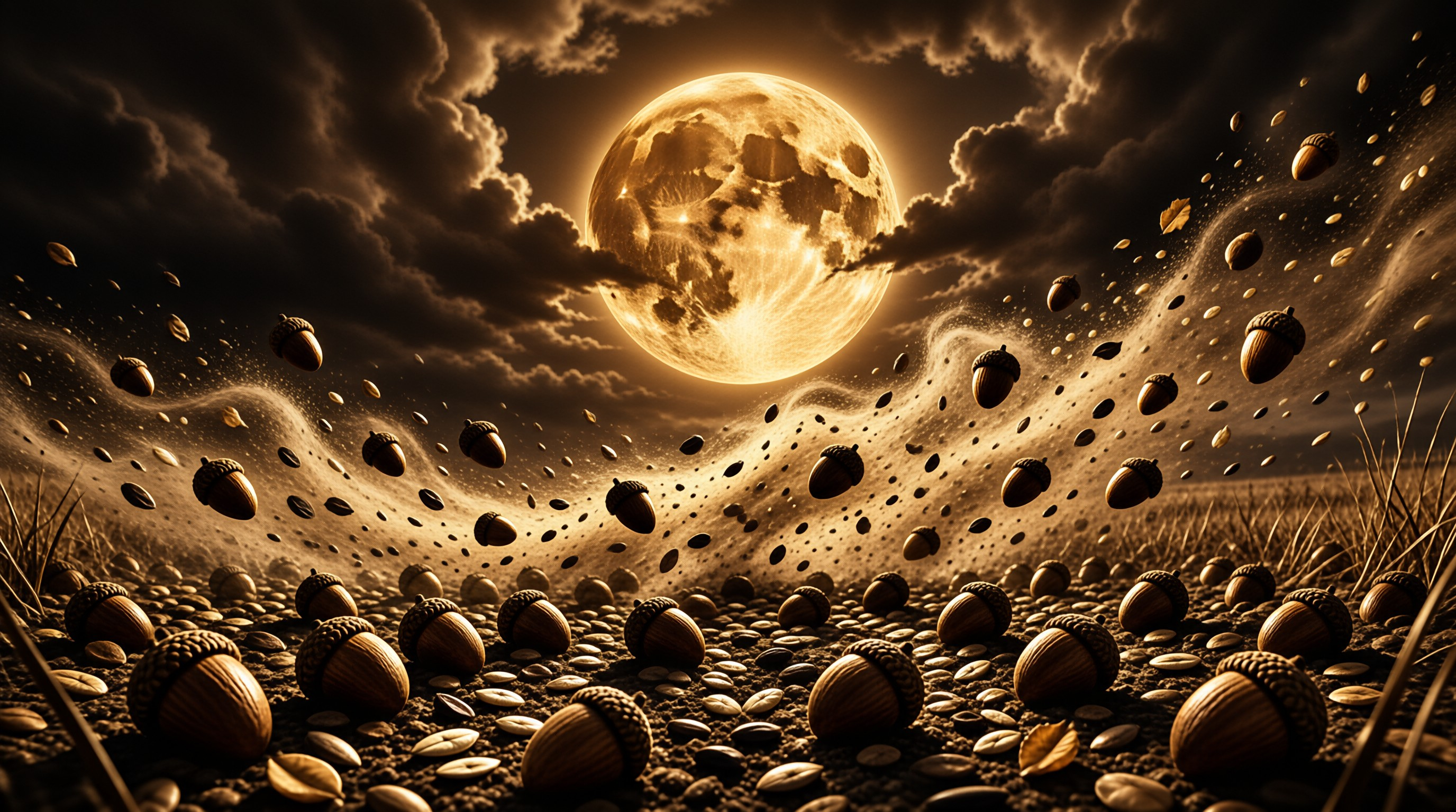 Golden Lunar Acorn Vortex