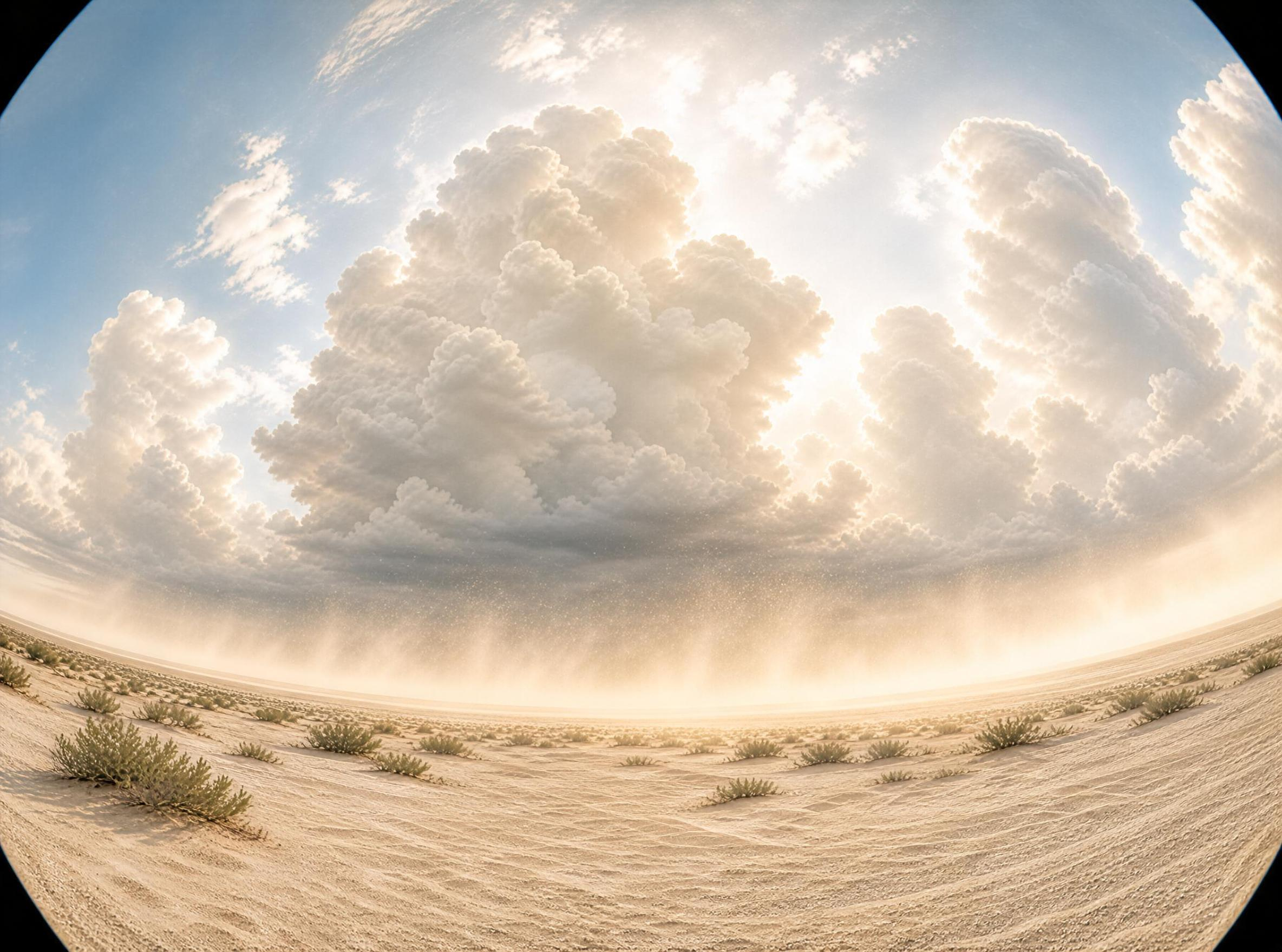 Desert Landscape with Clouds