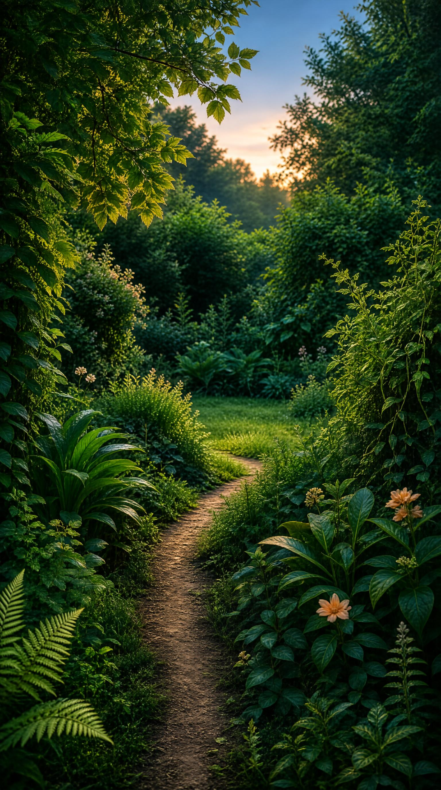 Sunlit Forest Path