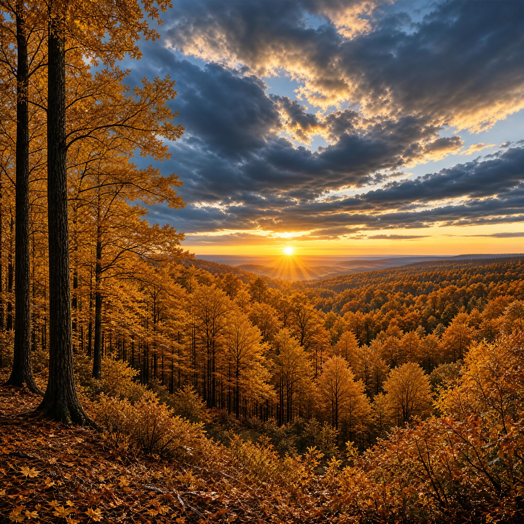 Autumn Forest Sunset