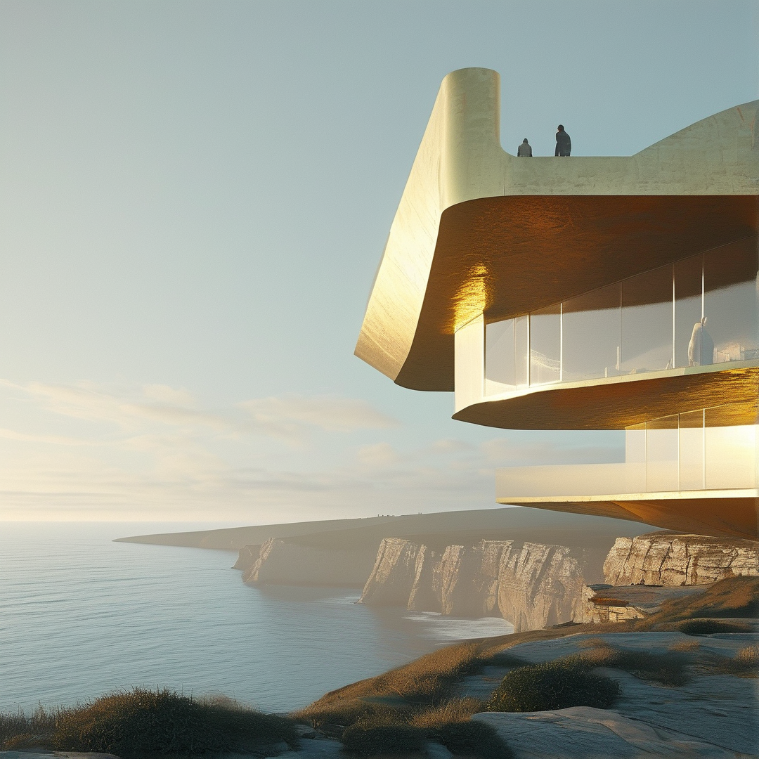 Futuristic Cliffside House