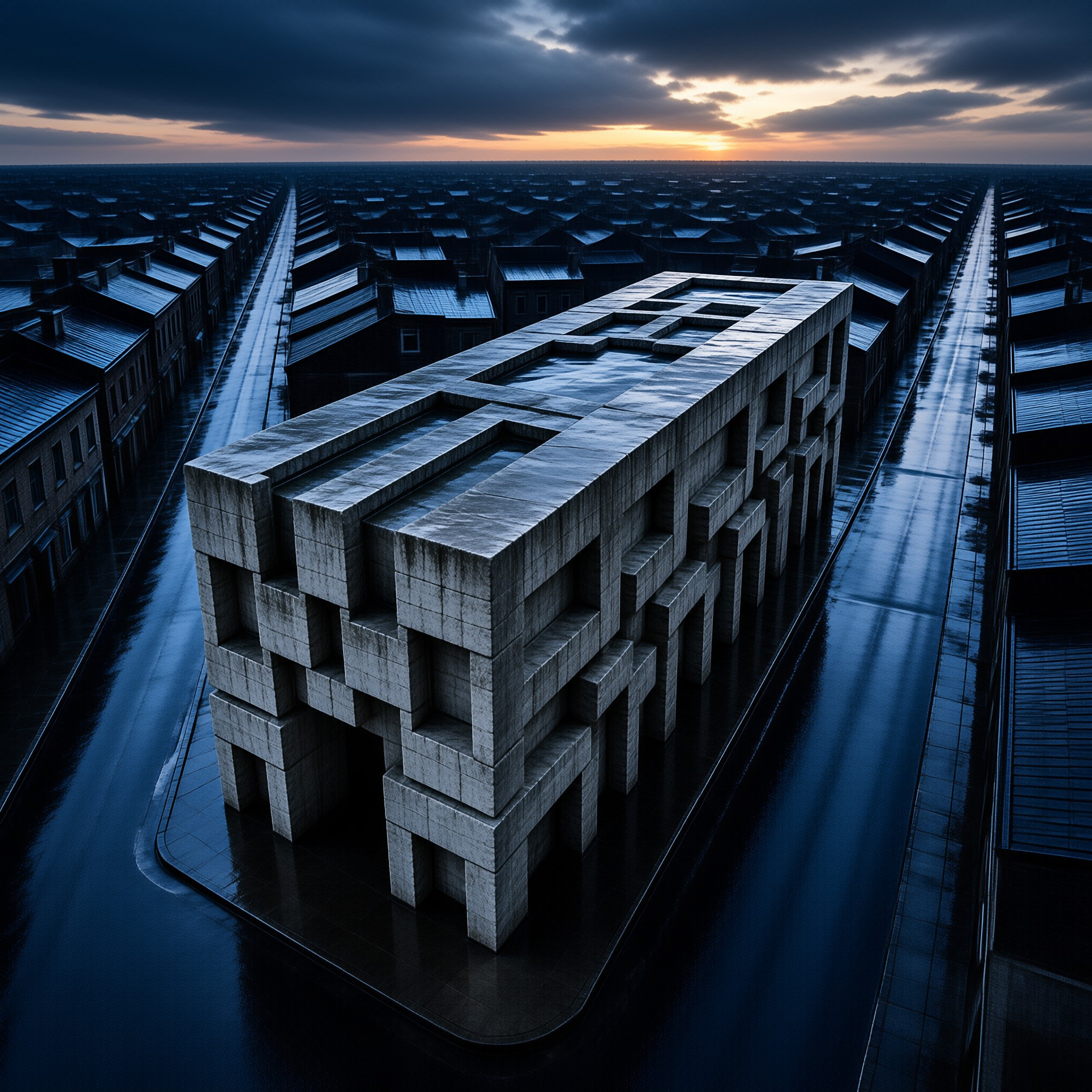 Monolithic Structure in Rain
