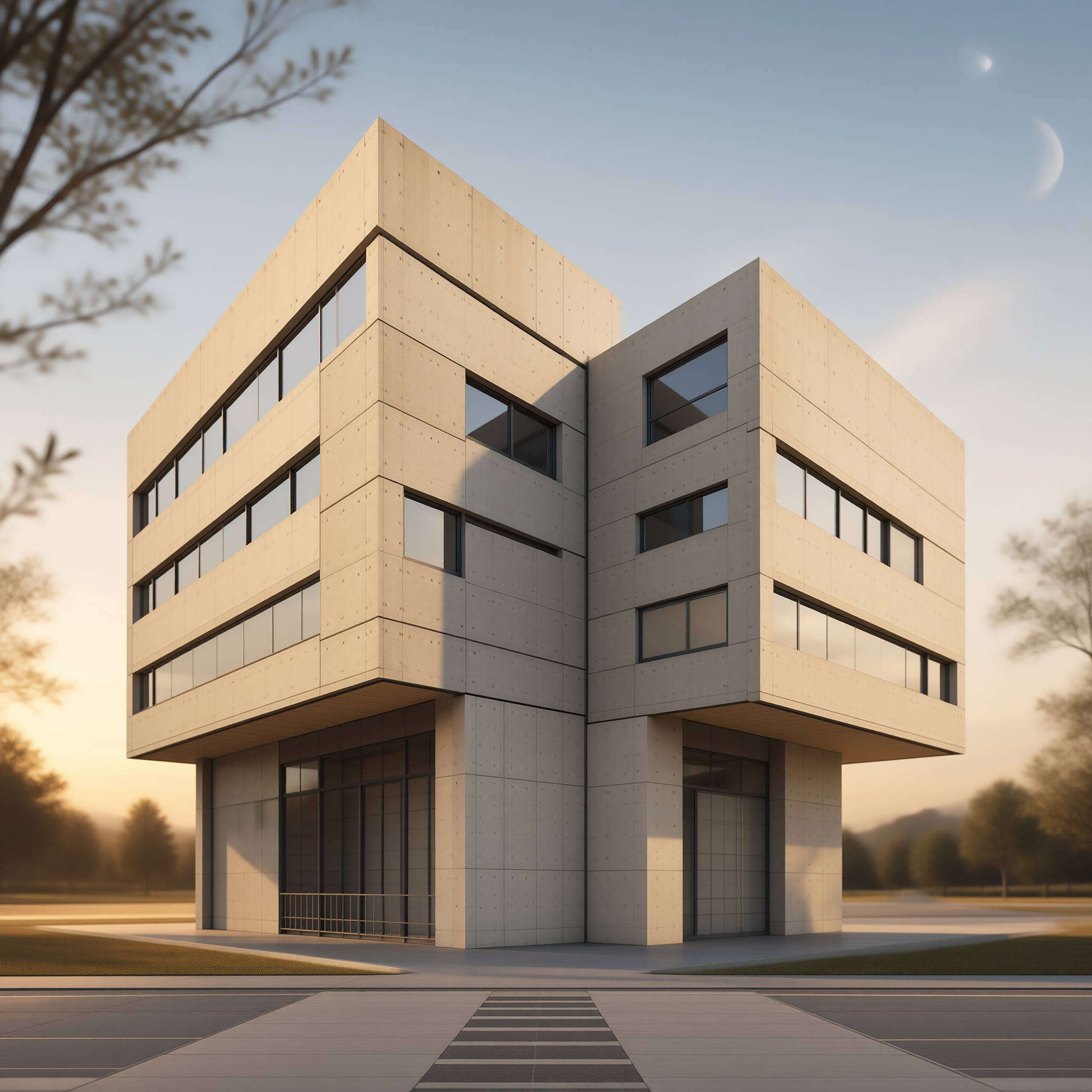 Modern Concrete Building
