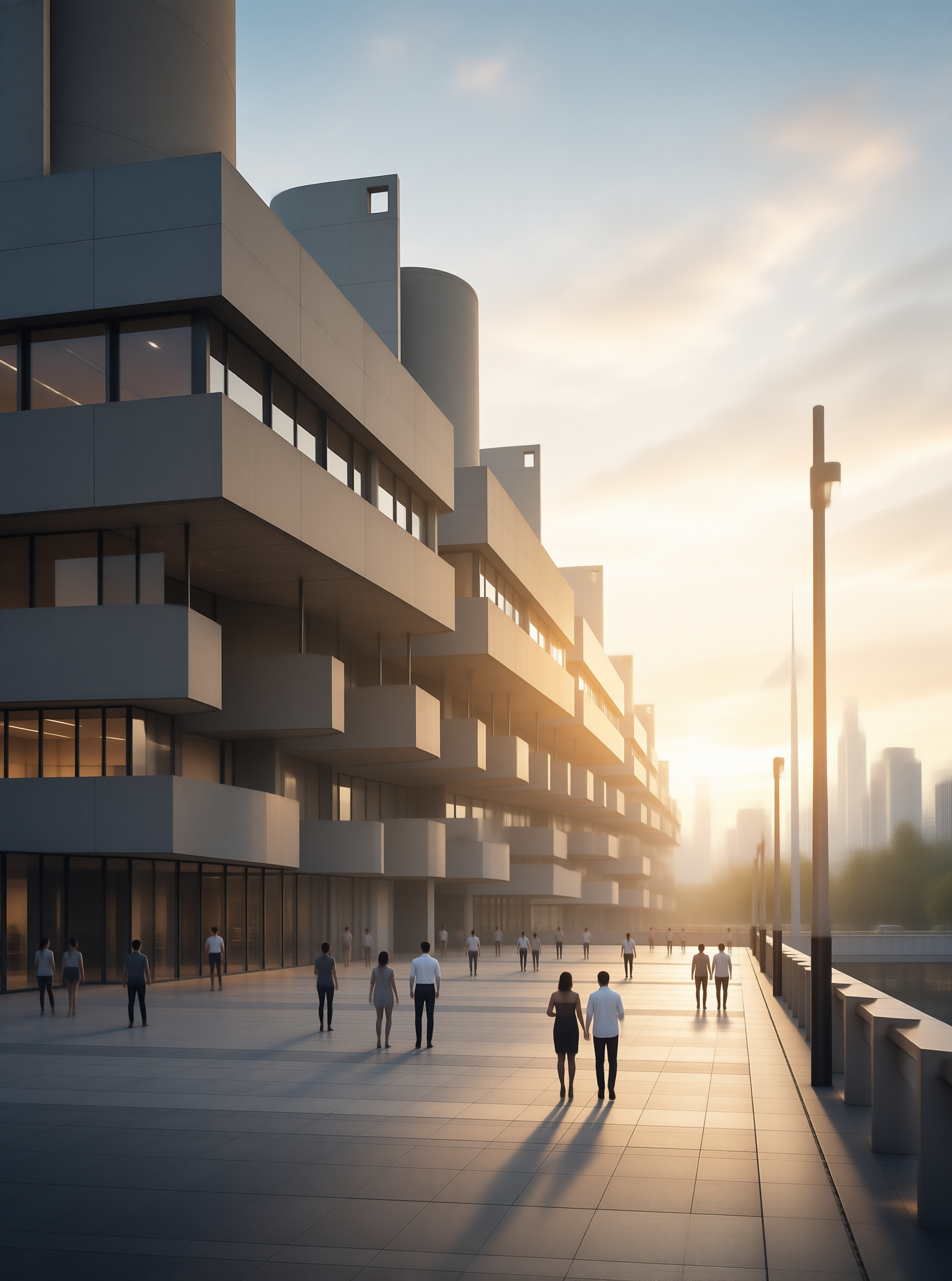 Brutalist Terraces on the Waterfront