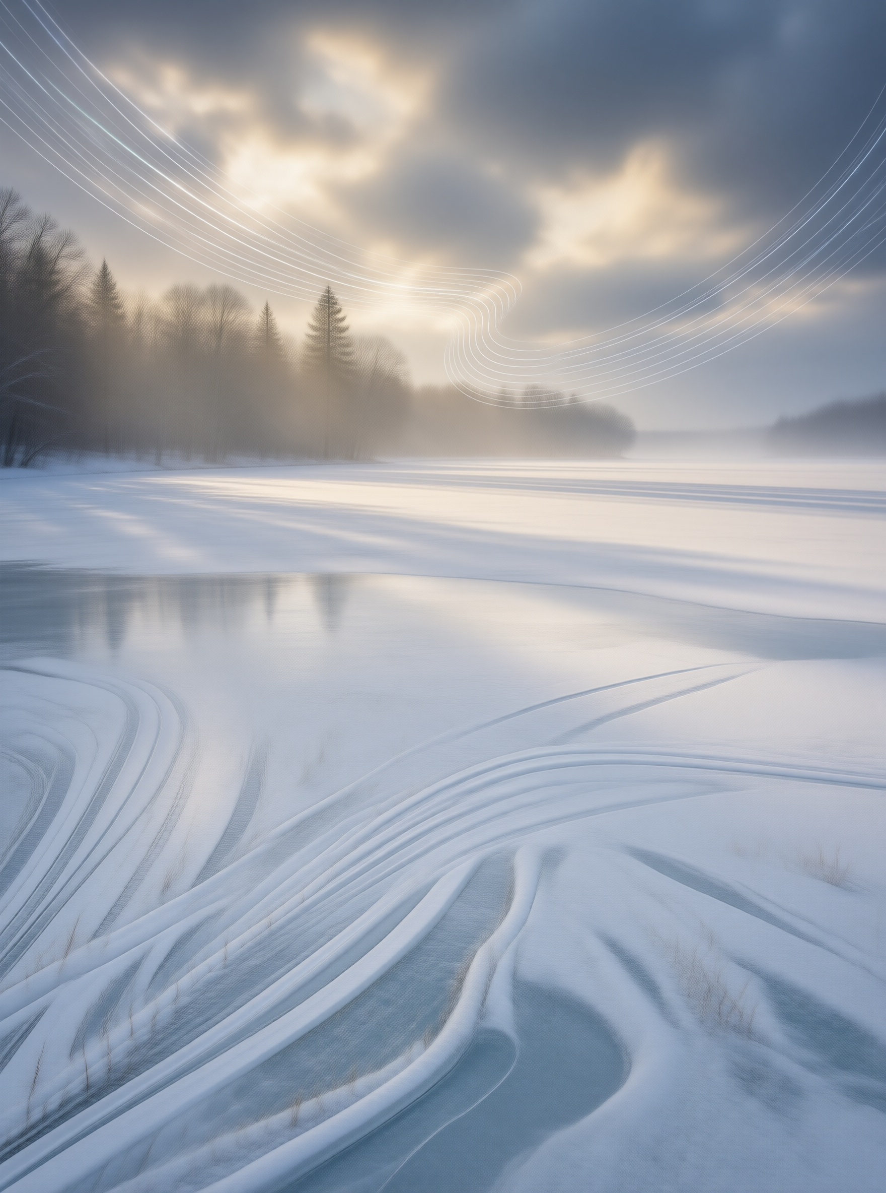 Windy Snow Landscape