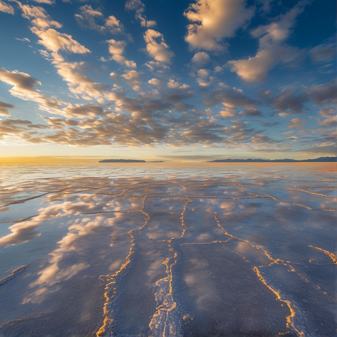 Golden Hour Salt Flat