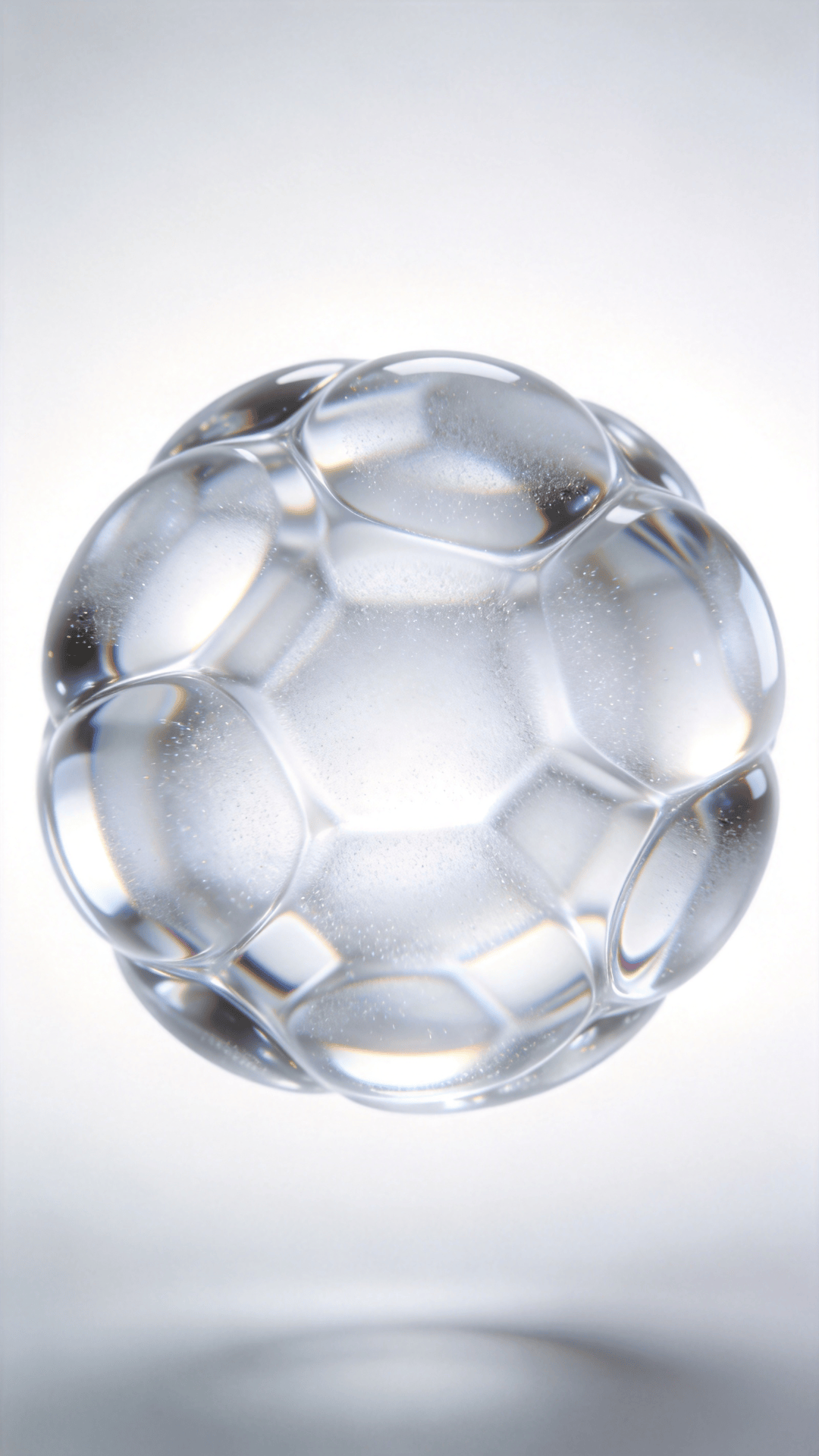 Dreamlike, Frosted Glass Floating Orb
