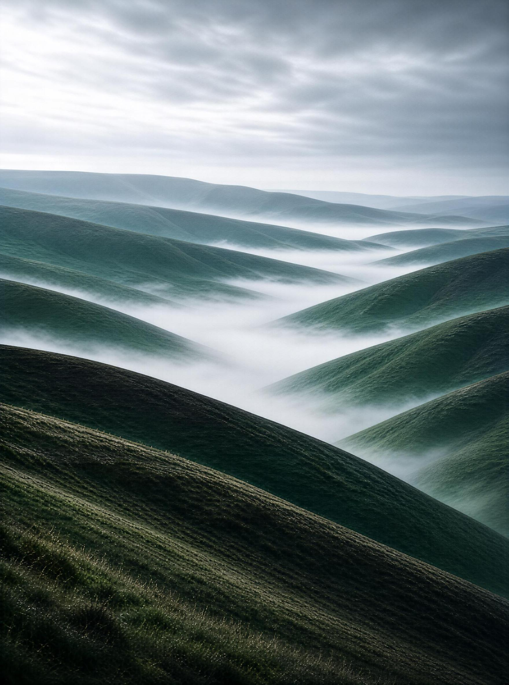 Foggy Rolling Hills