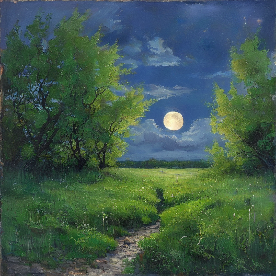 Moonlit Night Landscape