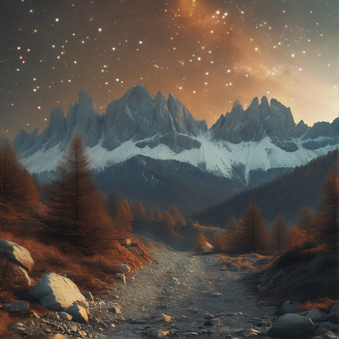 Starry Mountain Landscape