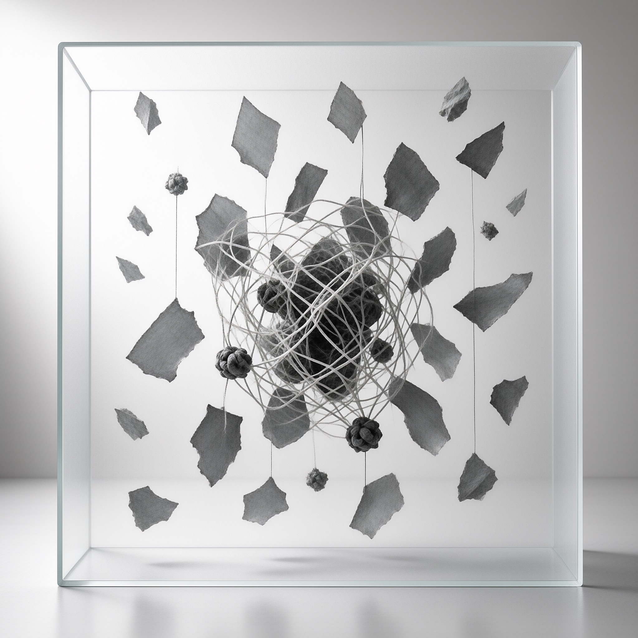 Thread Sphere — Mixed Media Study