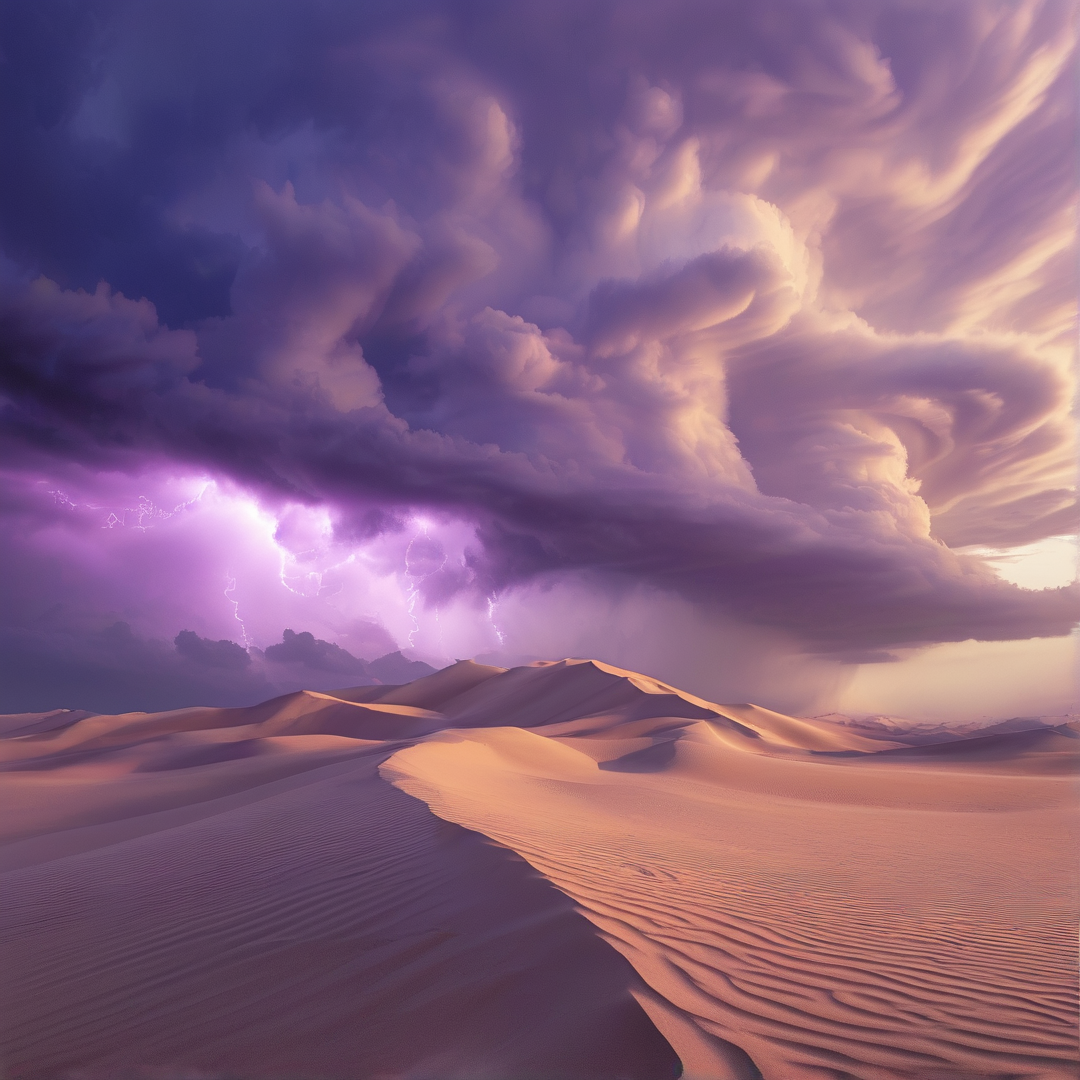 Purple Lightning Desert
