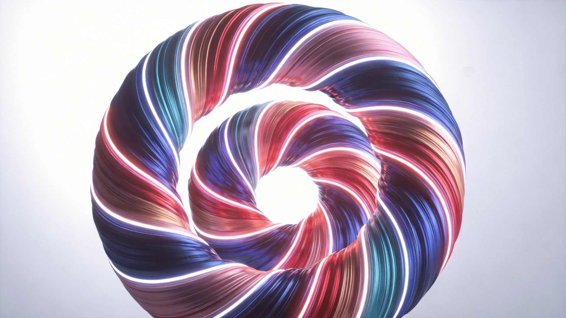 Neon-Lit, Minimalist Spiral