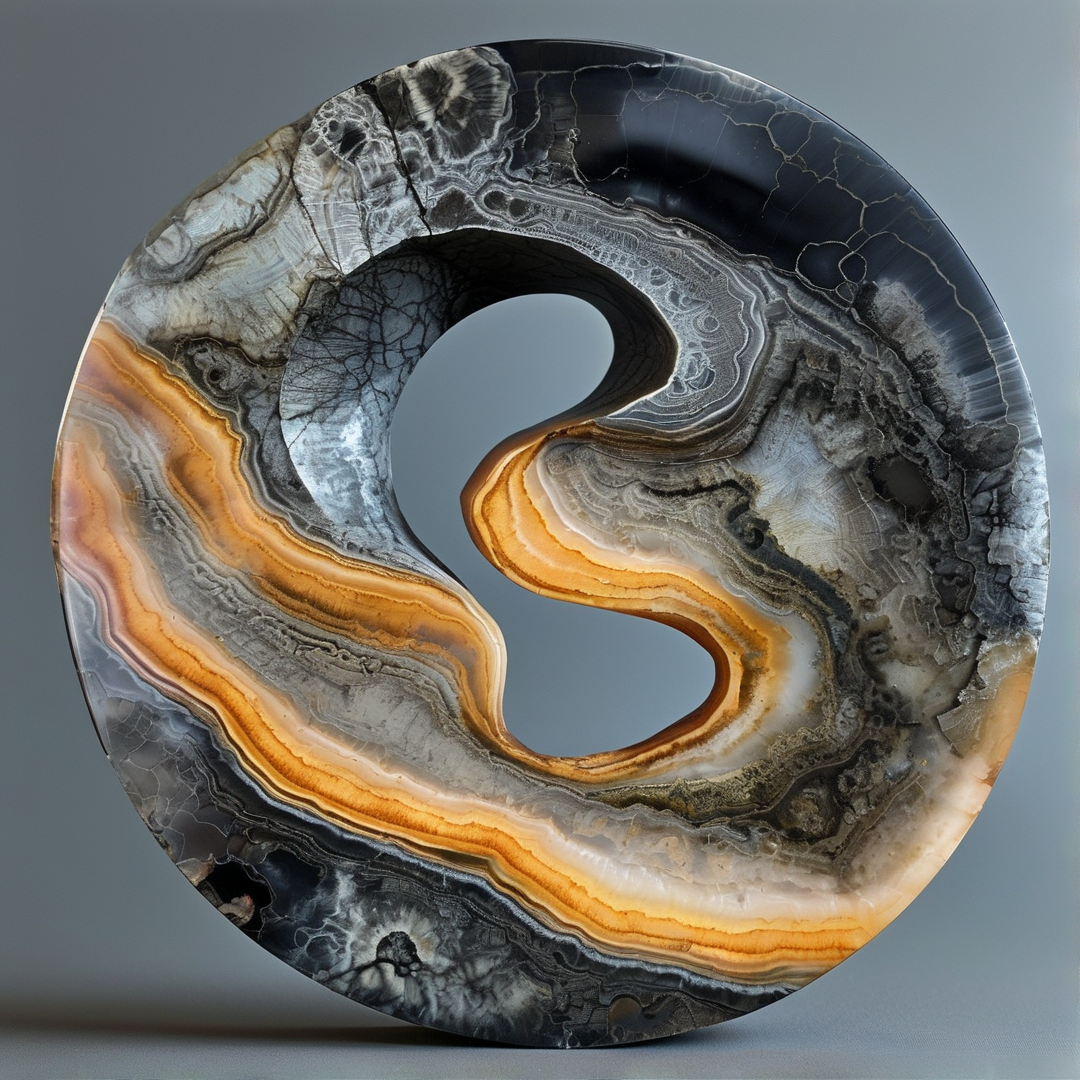 Polished Banded Stone Disc