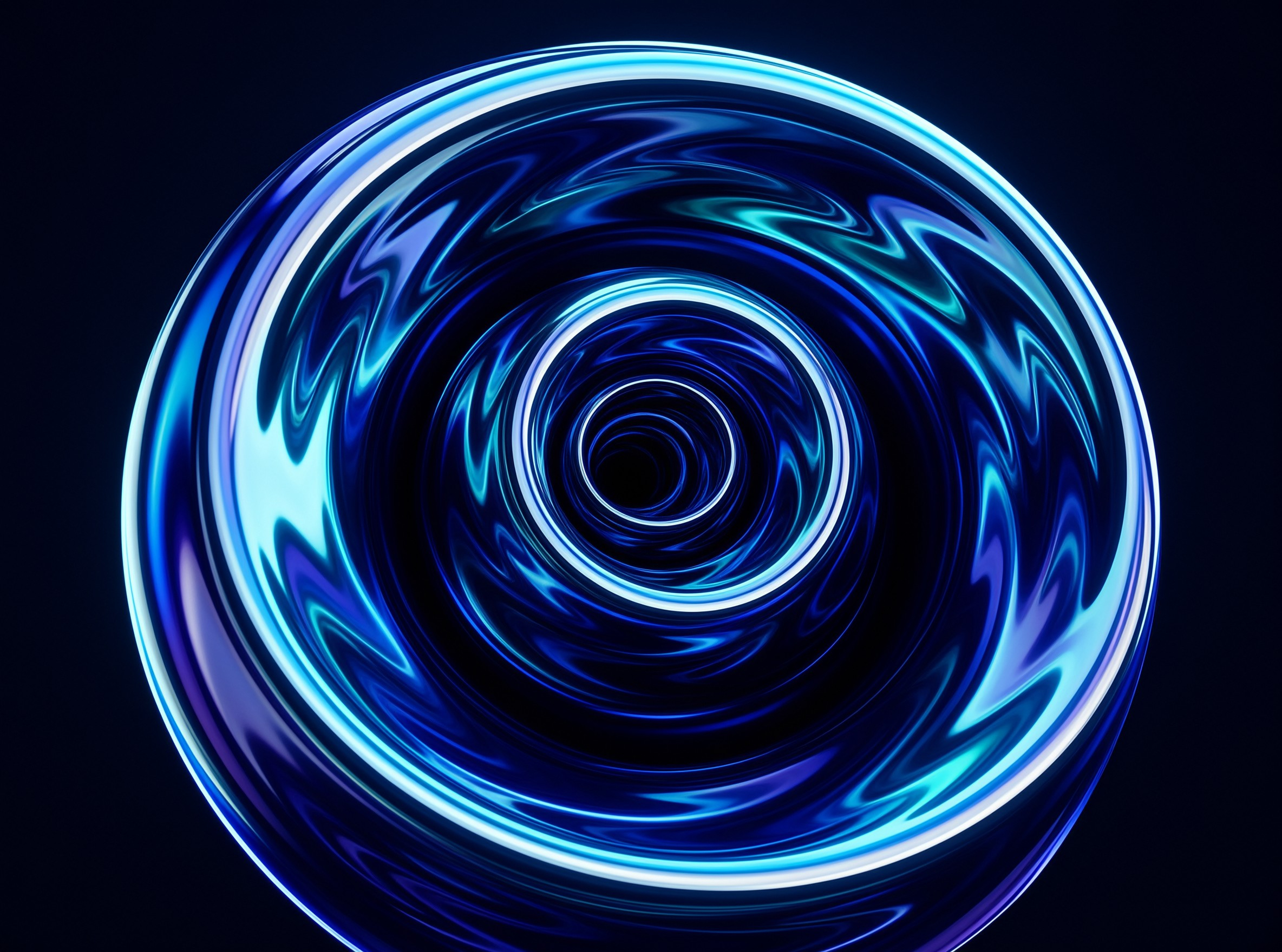 Glowing Blue Tunnel Vortex