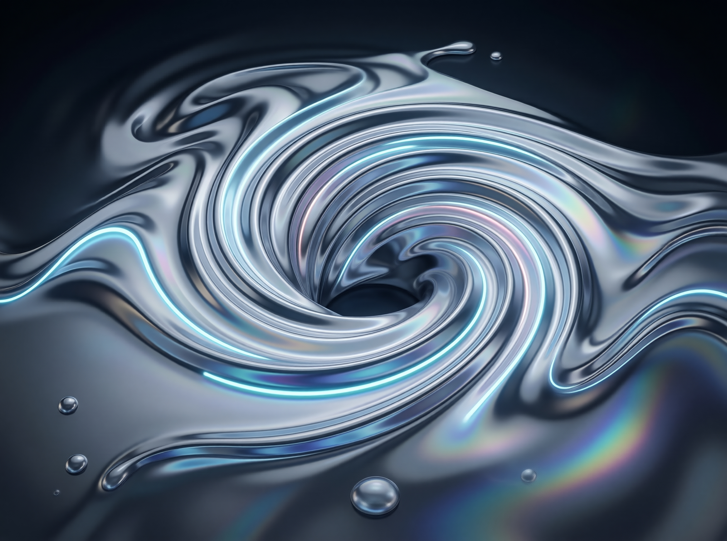 Swirling Liquid Metal Vortex
