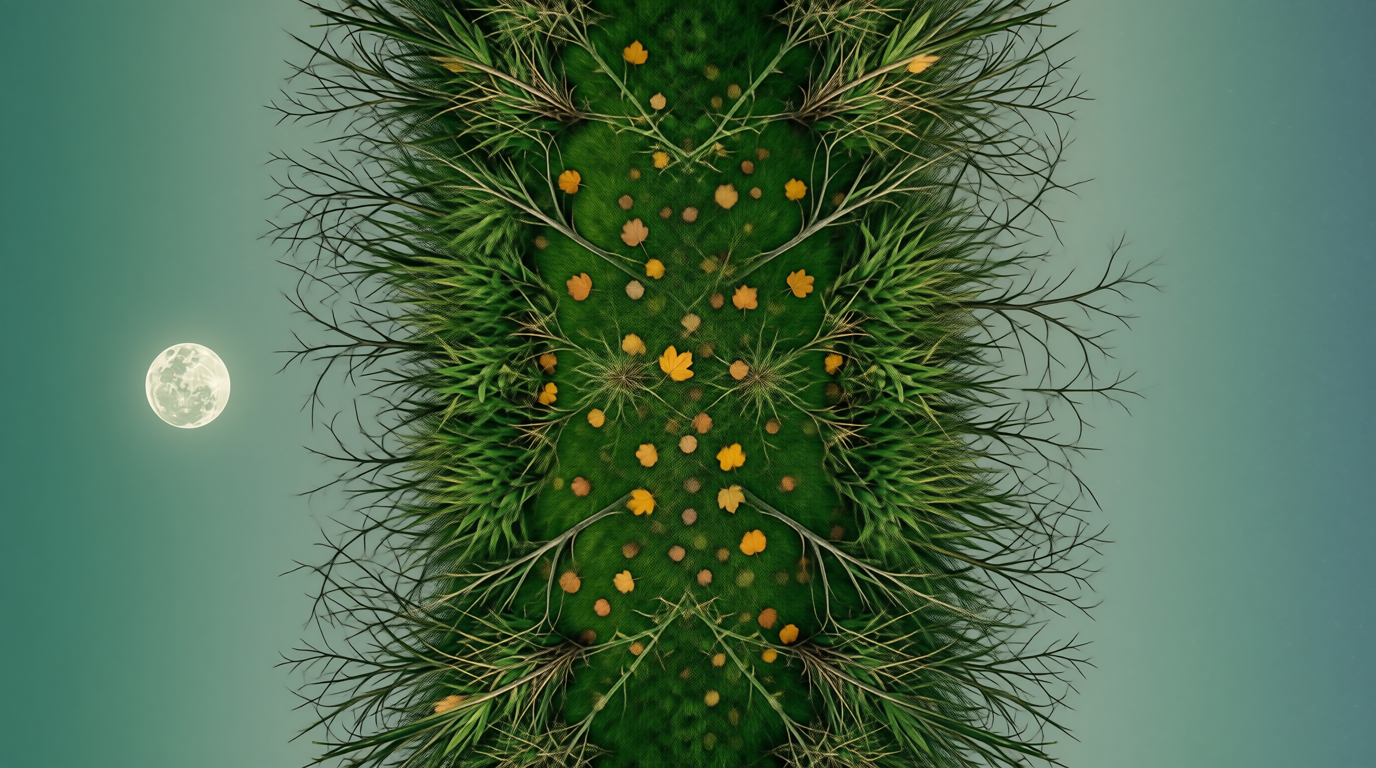 Nature Kaleidoscope and Moon