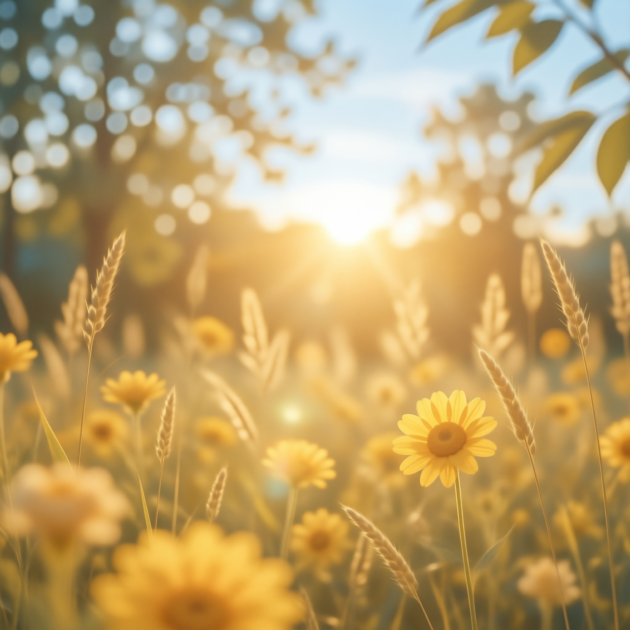 Golden Field at Sunrise