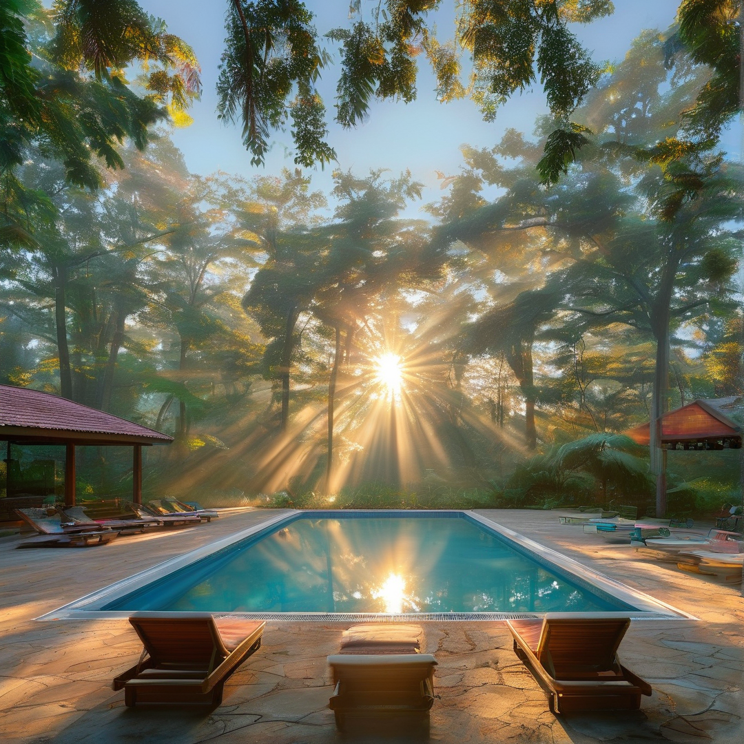 Sunlit Jungle Pool