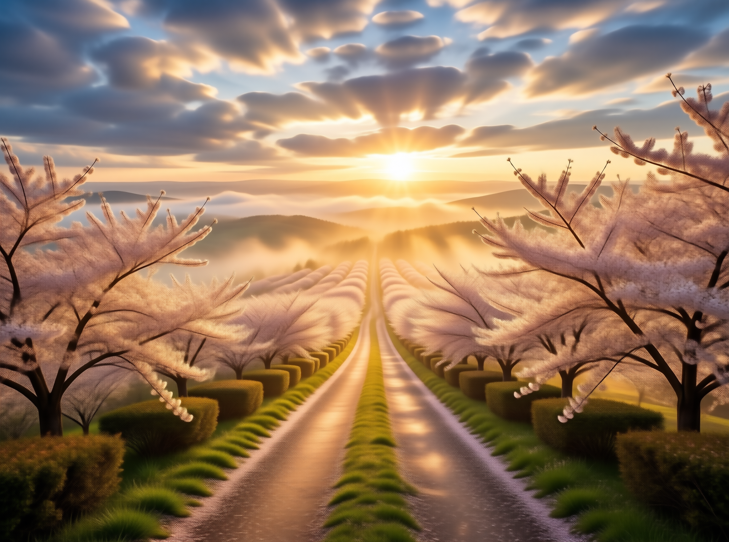 Cherry Blossom Sunrise