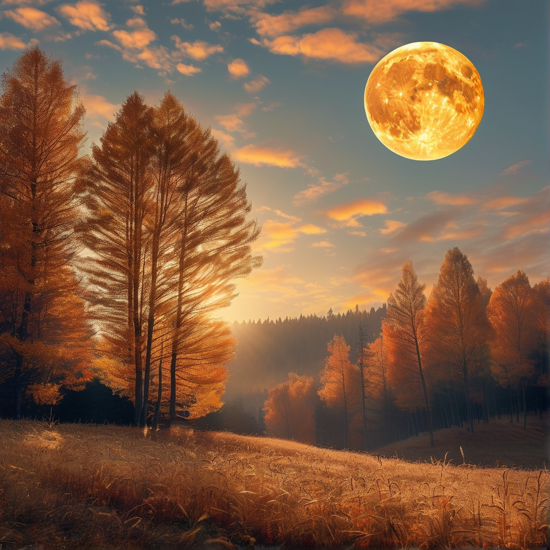 Golden Autumn Moon