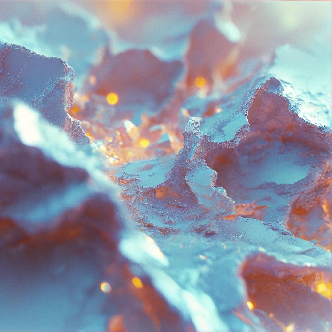 Abstract Blue Crystal Texture