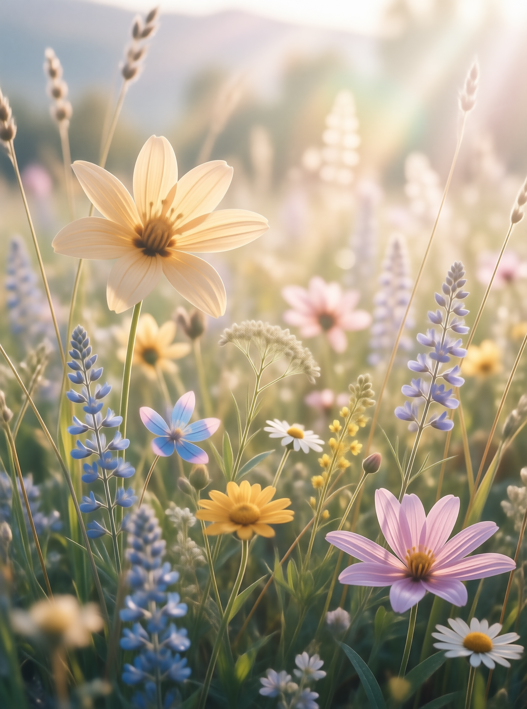 Sunlit Wildflower Meadow