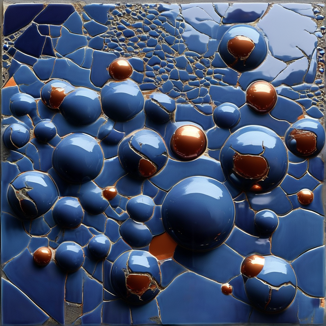 Blue Glazed Ceramic Texture