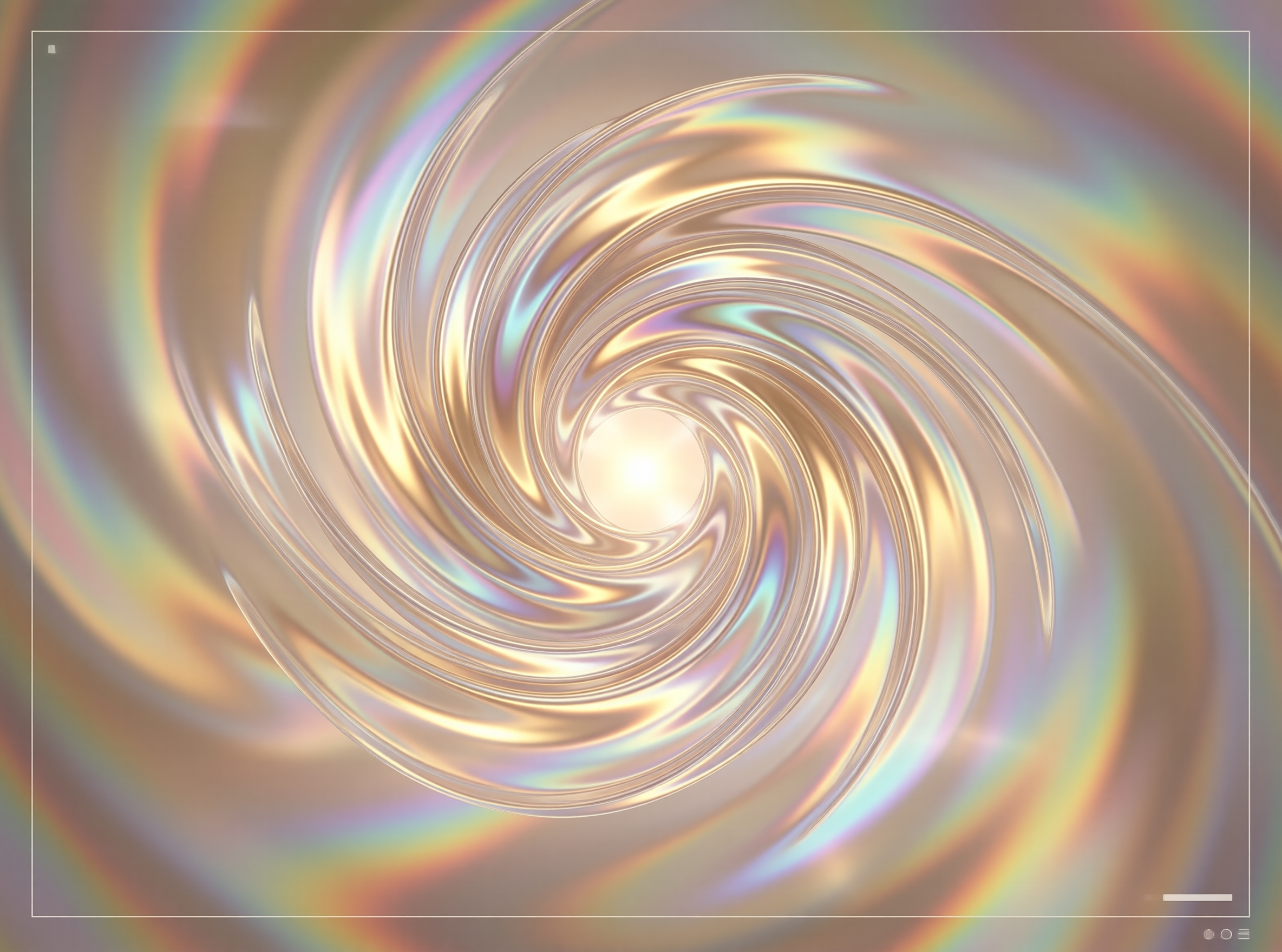 Golden Iridescent Swirl