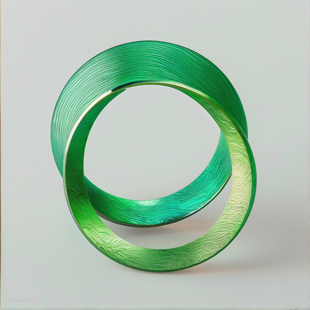 Textured Green Sculpture
