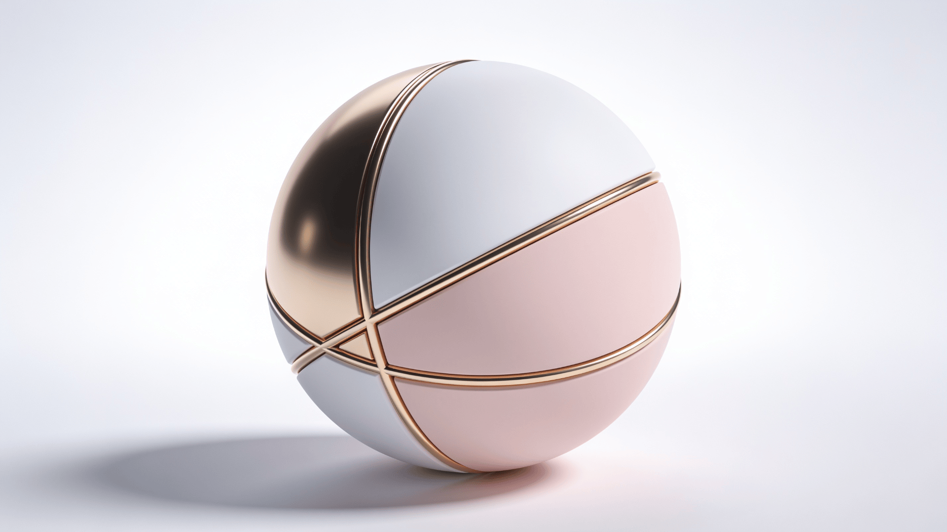 Pastel, Metallic Geometric Sphere