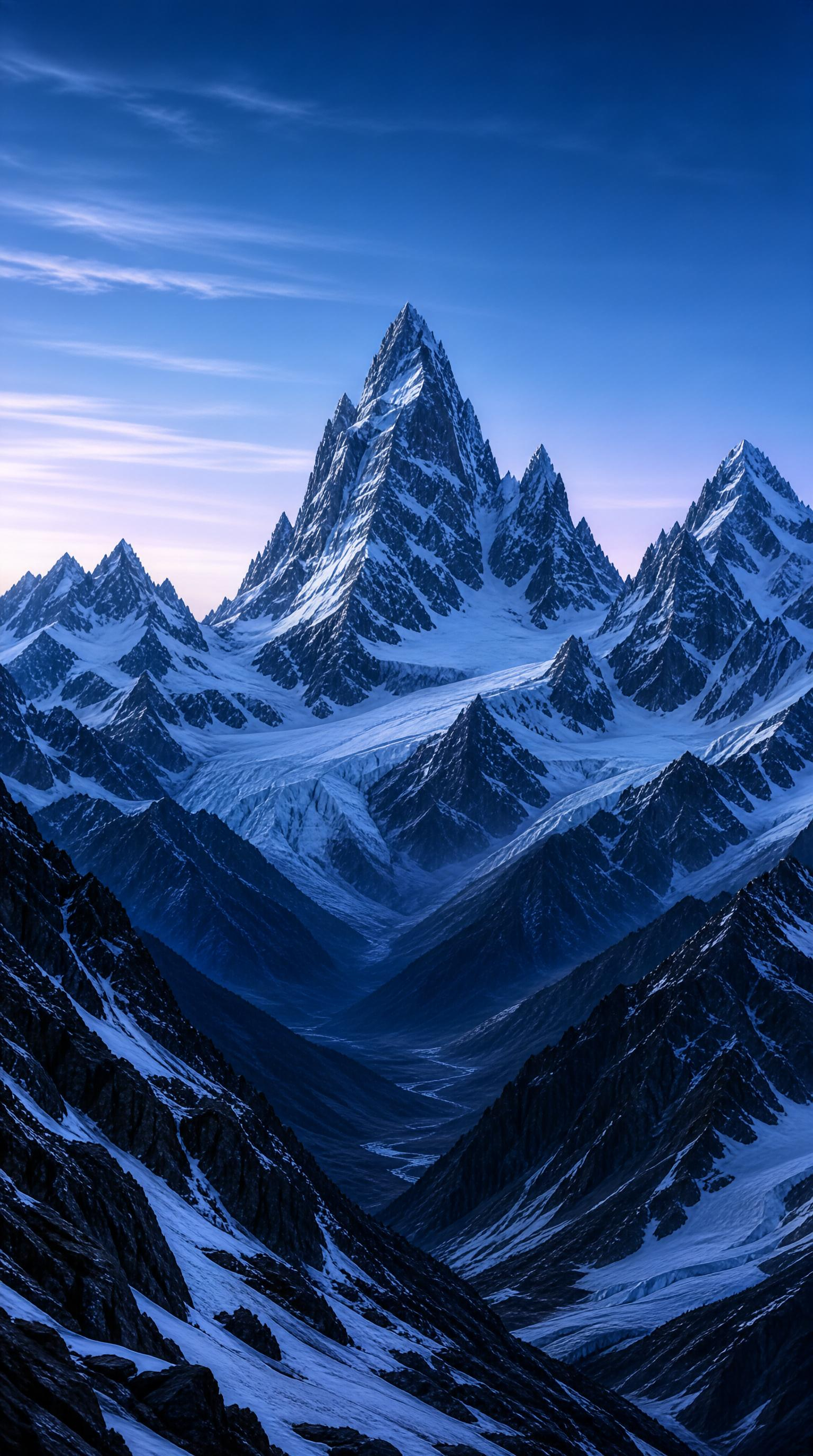 Snowy Mountain Peaks