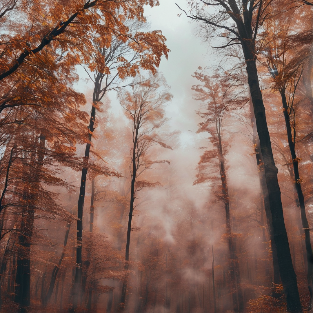 Misty Autumn Forest