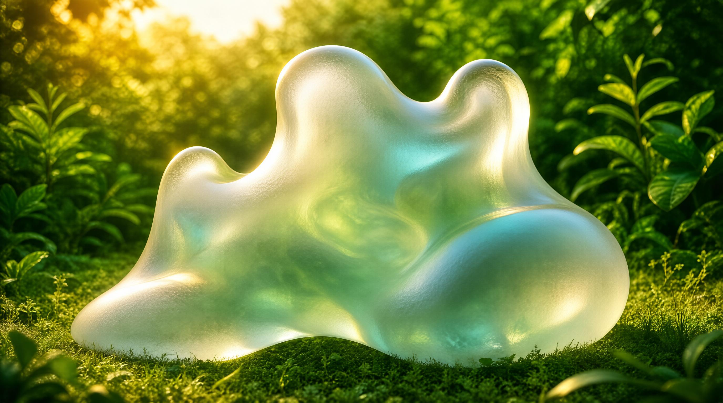 Translucent Organic Sculpture in Nature