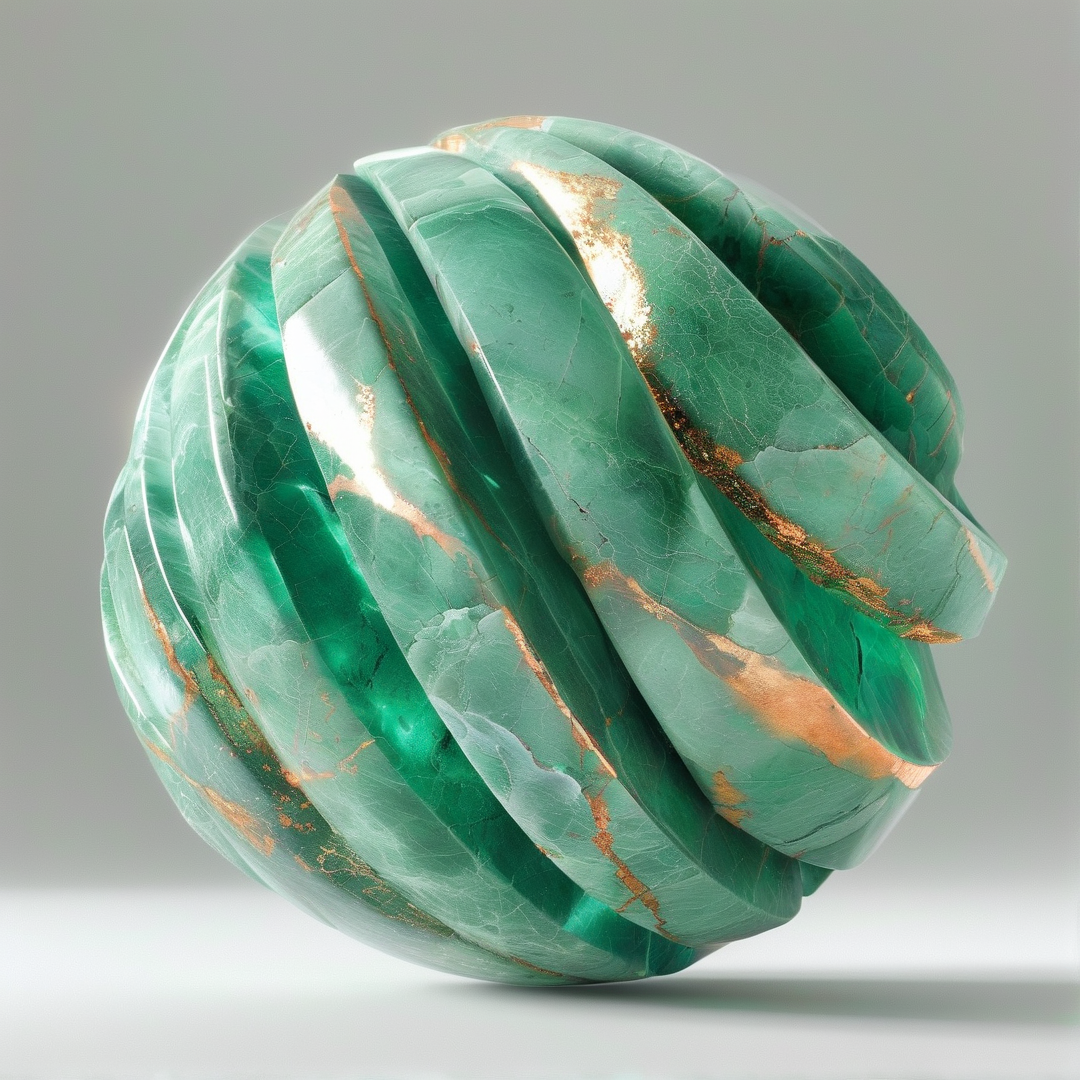 Green Marbled Sphere