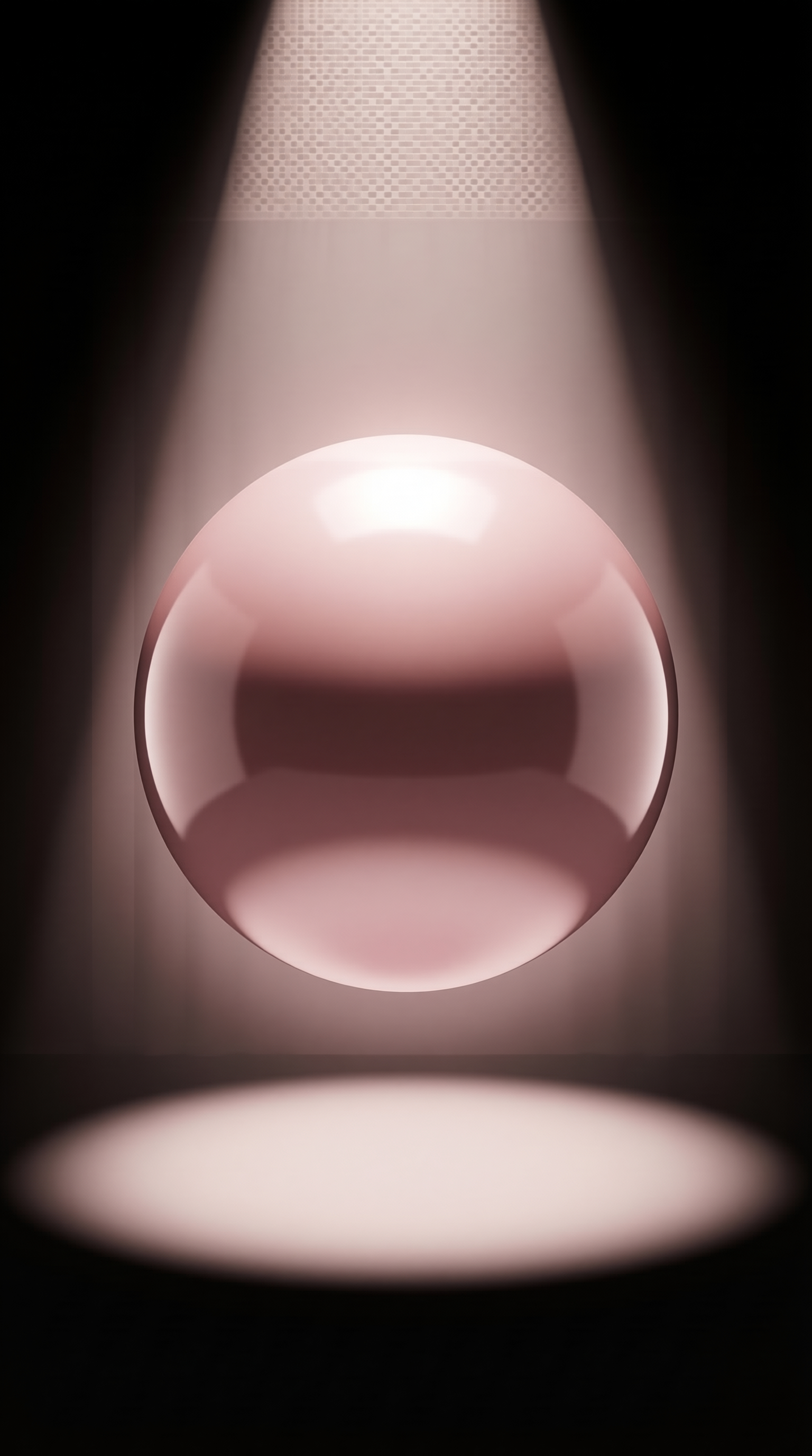Pink Sphere Under Spotlight