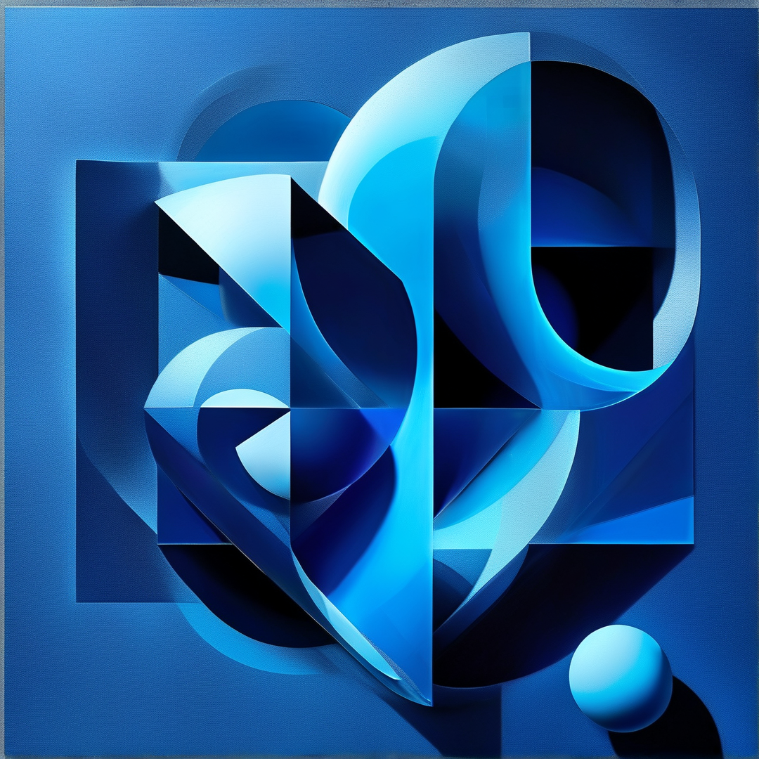 Blue Geometric Abstract