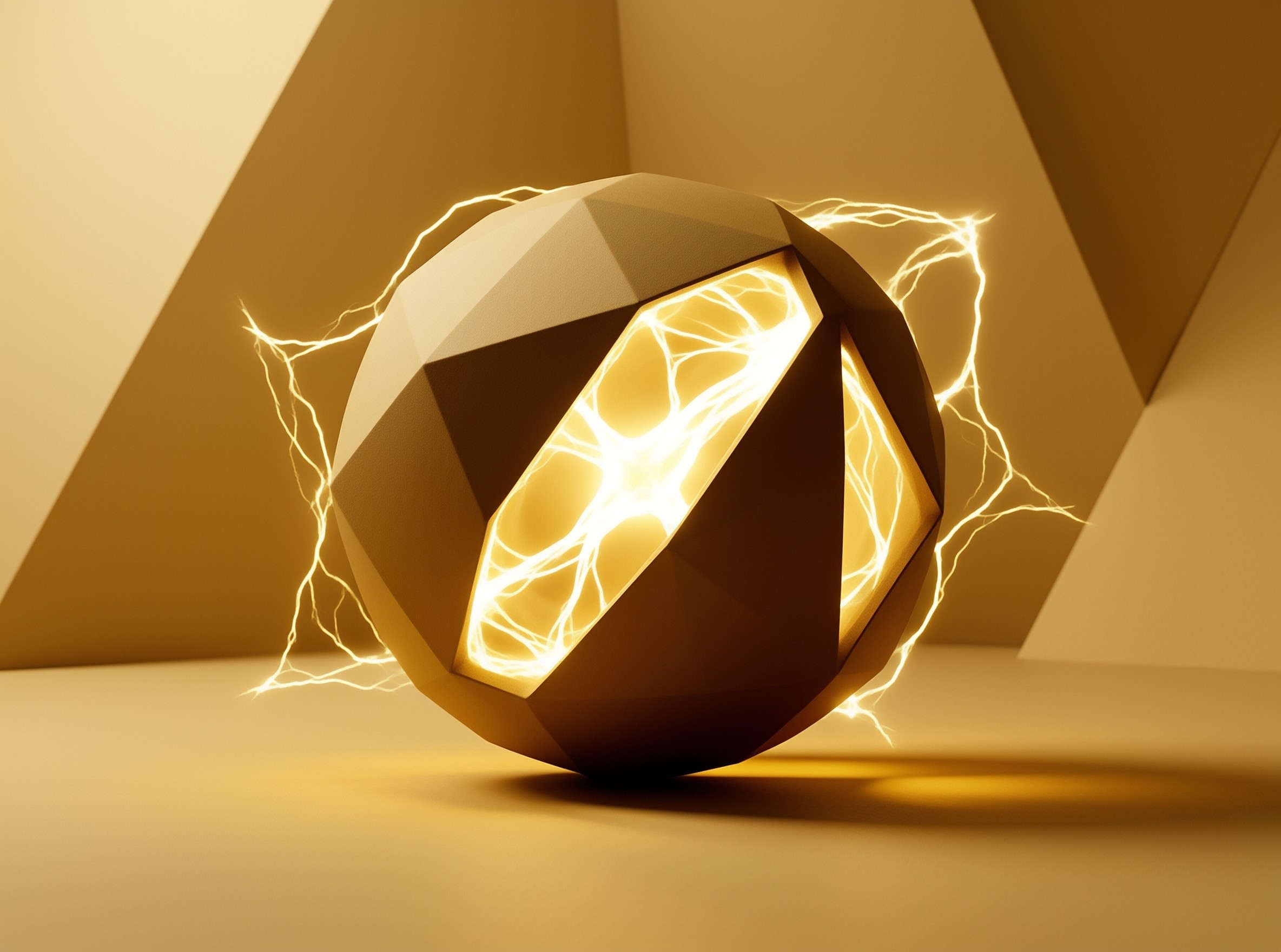 Glowing Geometric Sphere