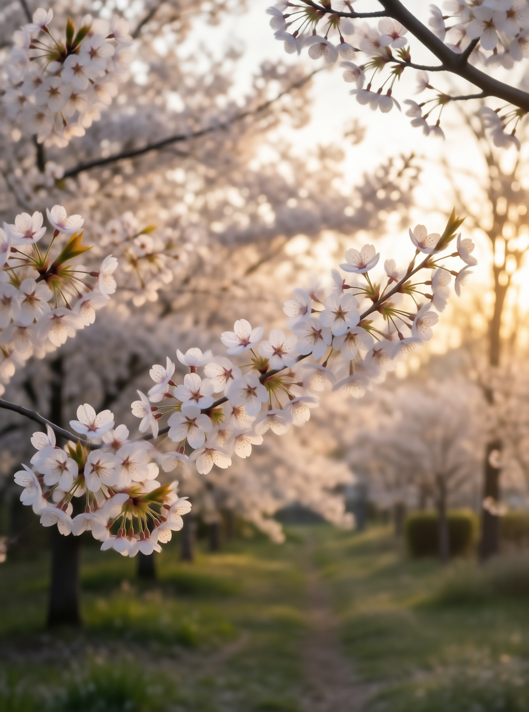 Cherry Blossom Golden Hour