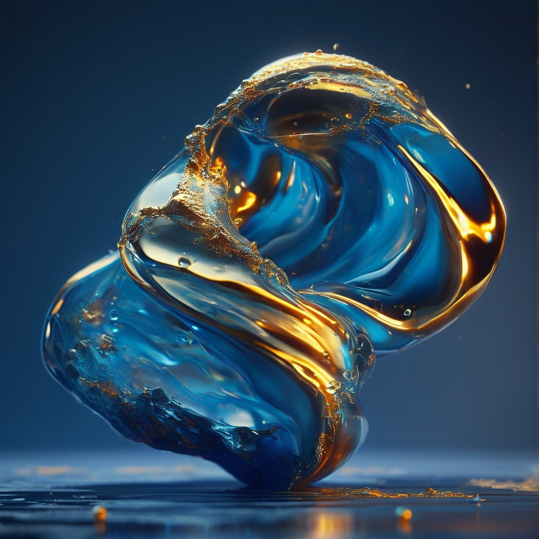 Abstract Liquid Metal Art