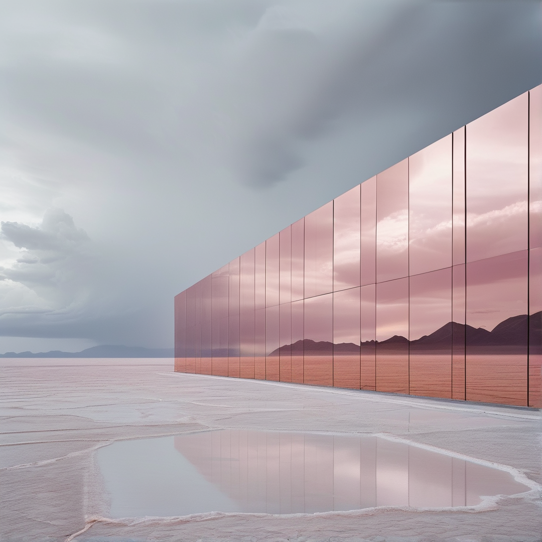 Pink Sky Reflected in Wall