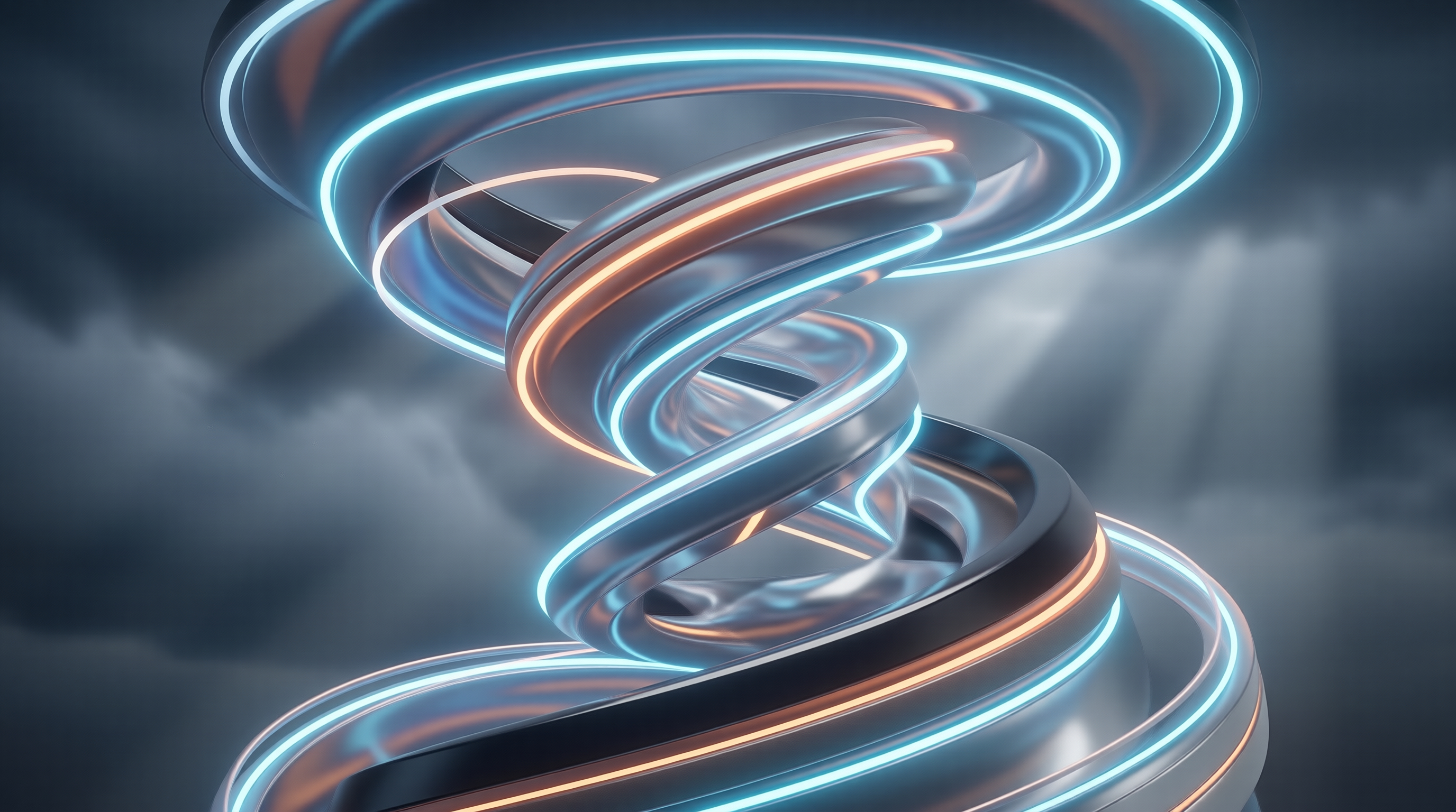Abstract Glowing Spiral