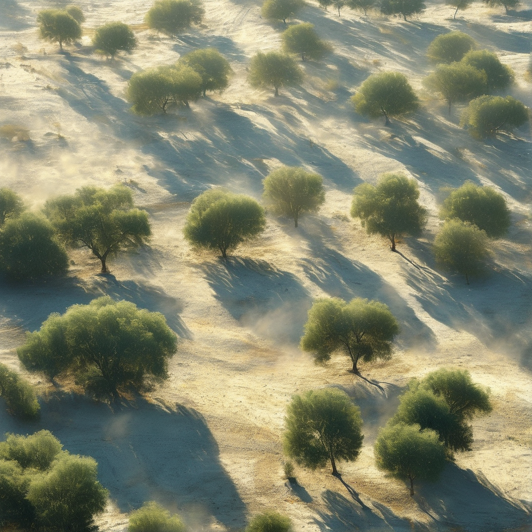 Desert Trees in Sunlight