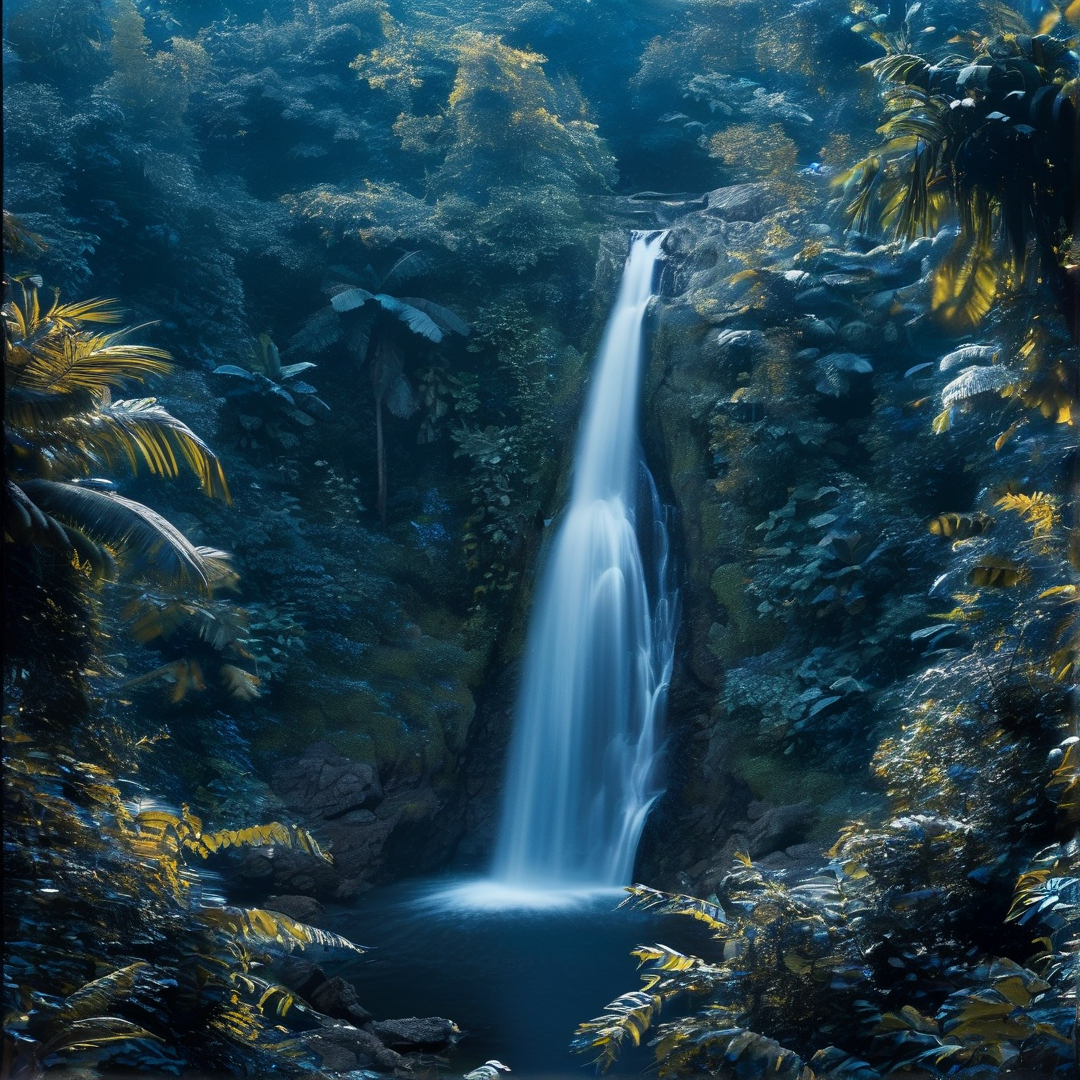 Jungle Waterfall Scene