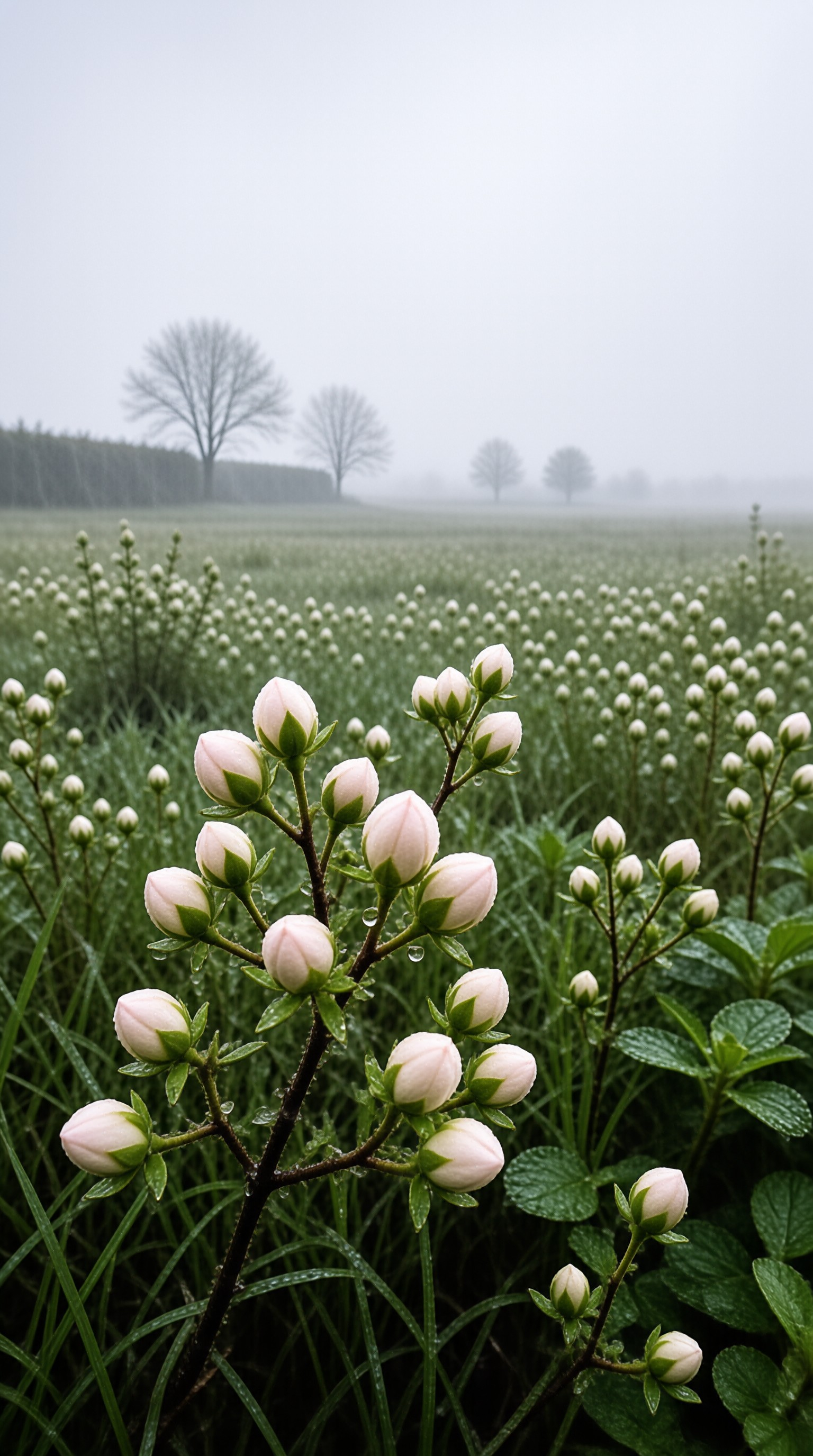 Misty Rosebud Field