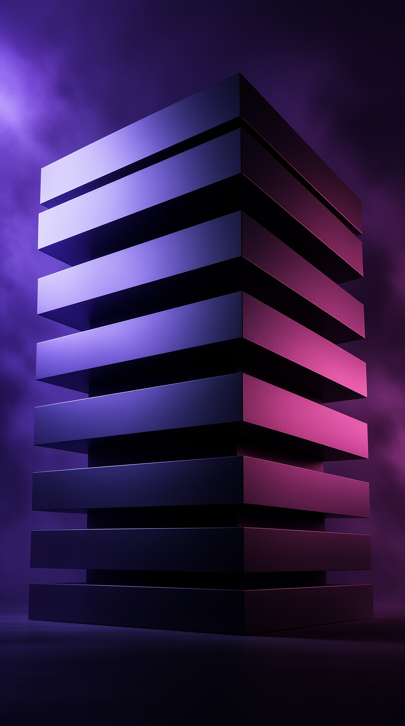 Abstract Purple Stacked Slabs