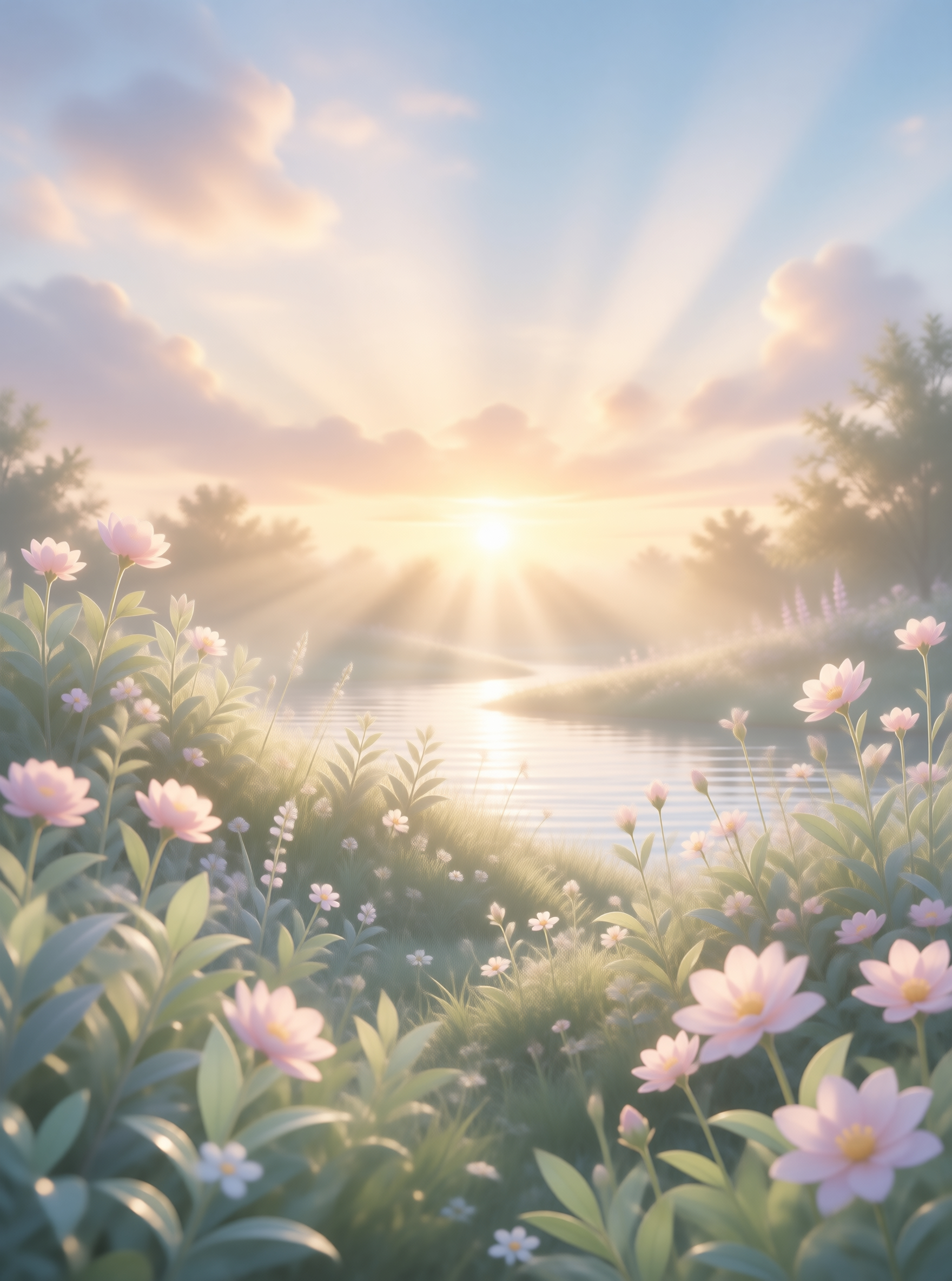 Sunrise over the Flower Field