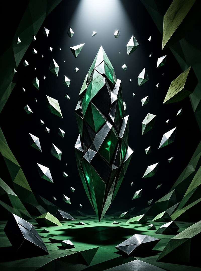 Floating Emerald Crystal
