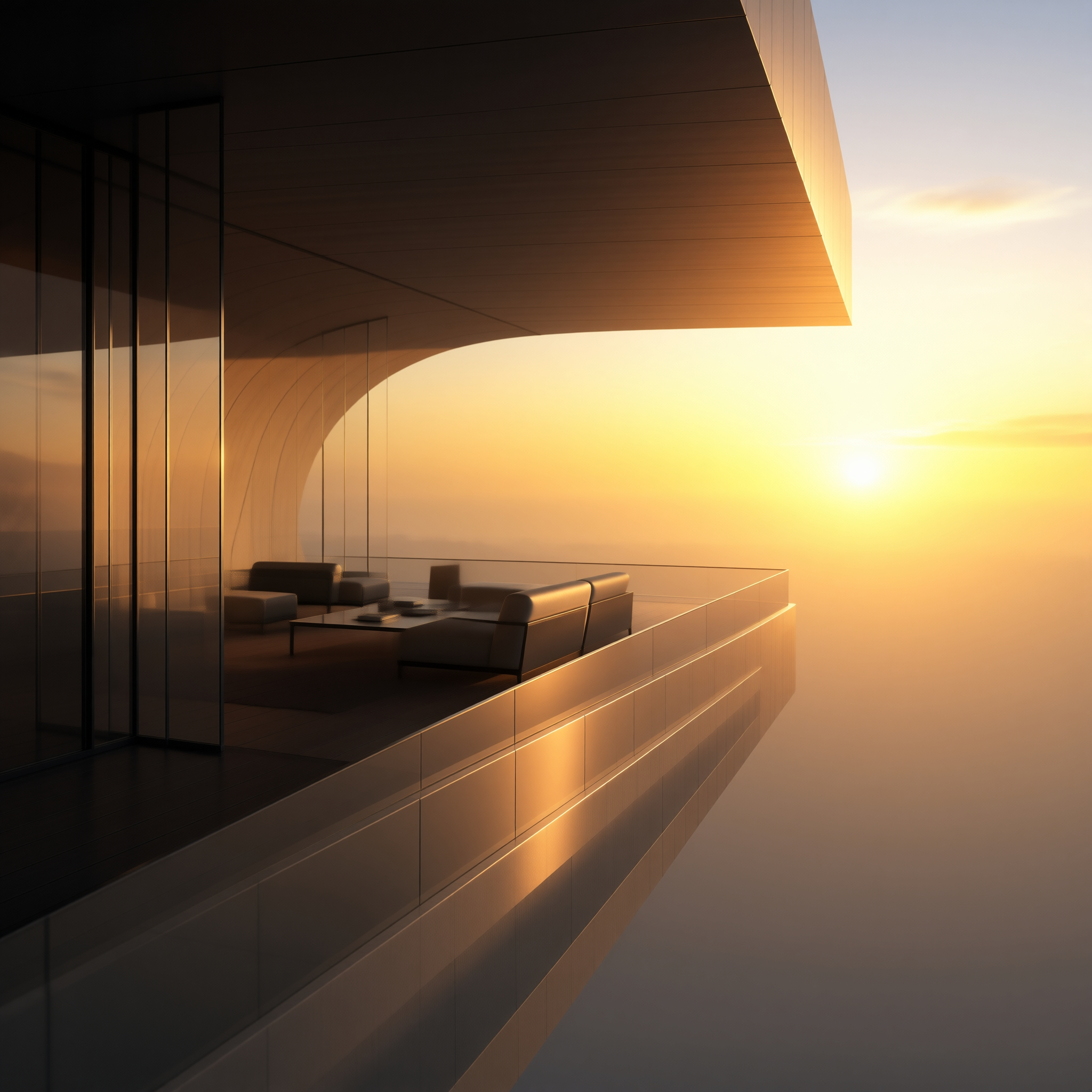 Modern Sunset Terrace