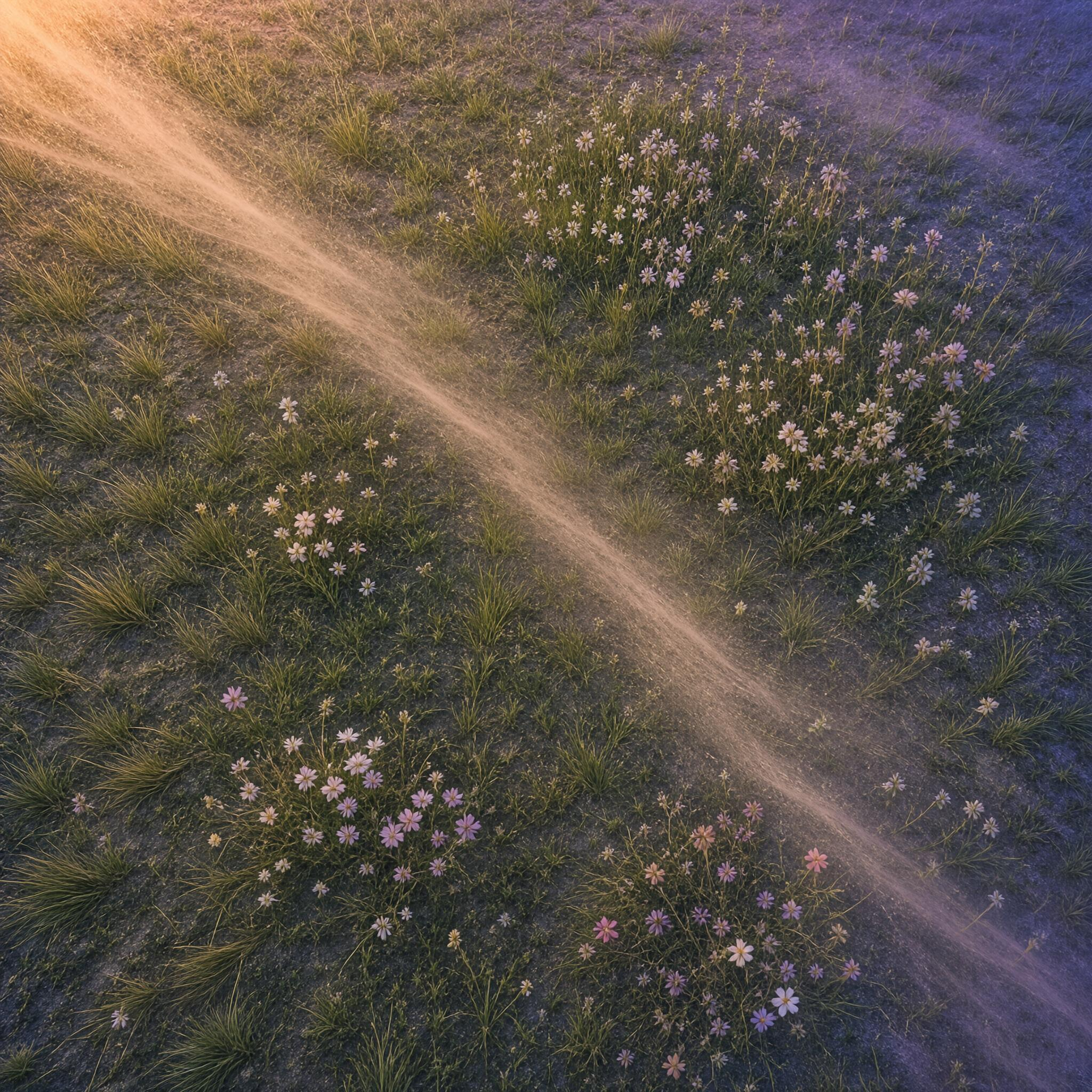 Golden Hour Wildflower Path